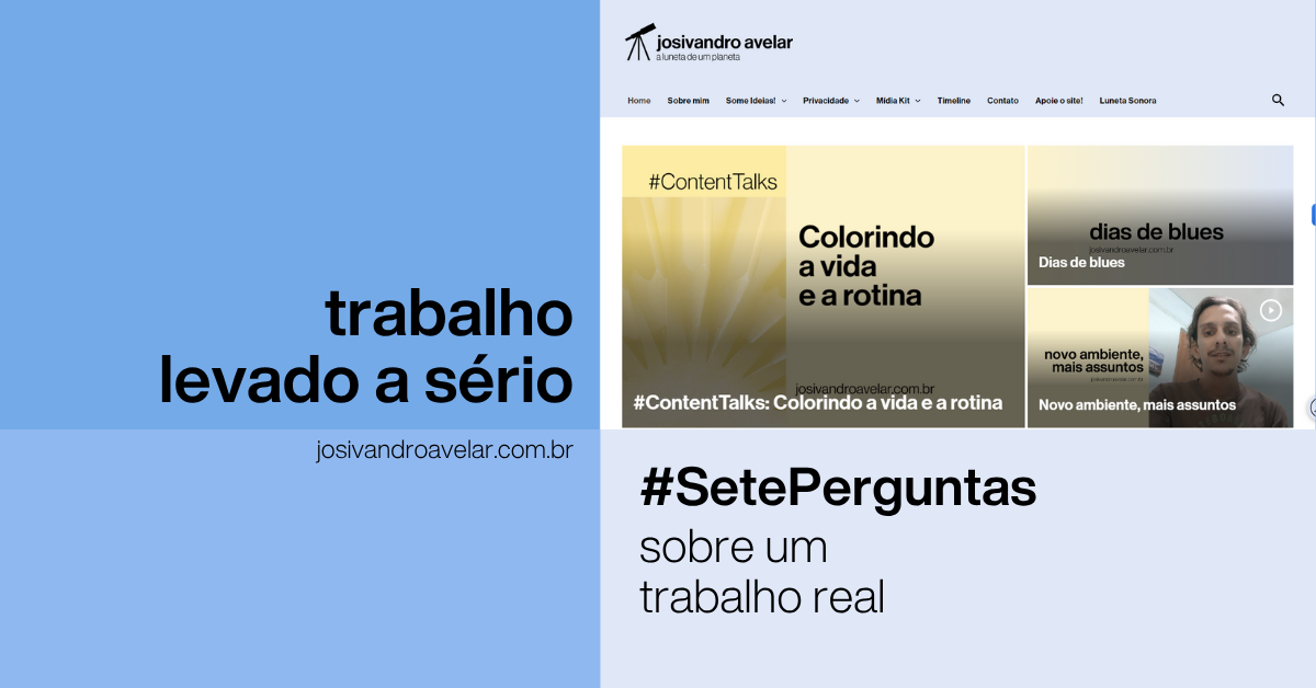 Trabalho levado a sério