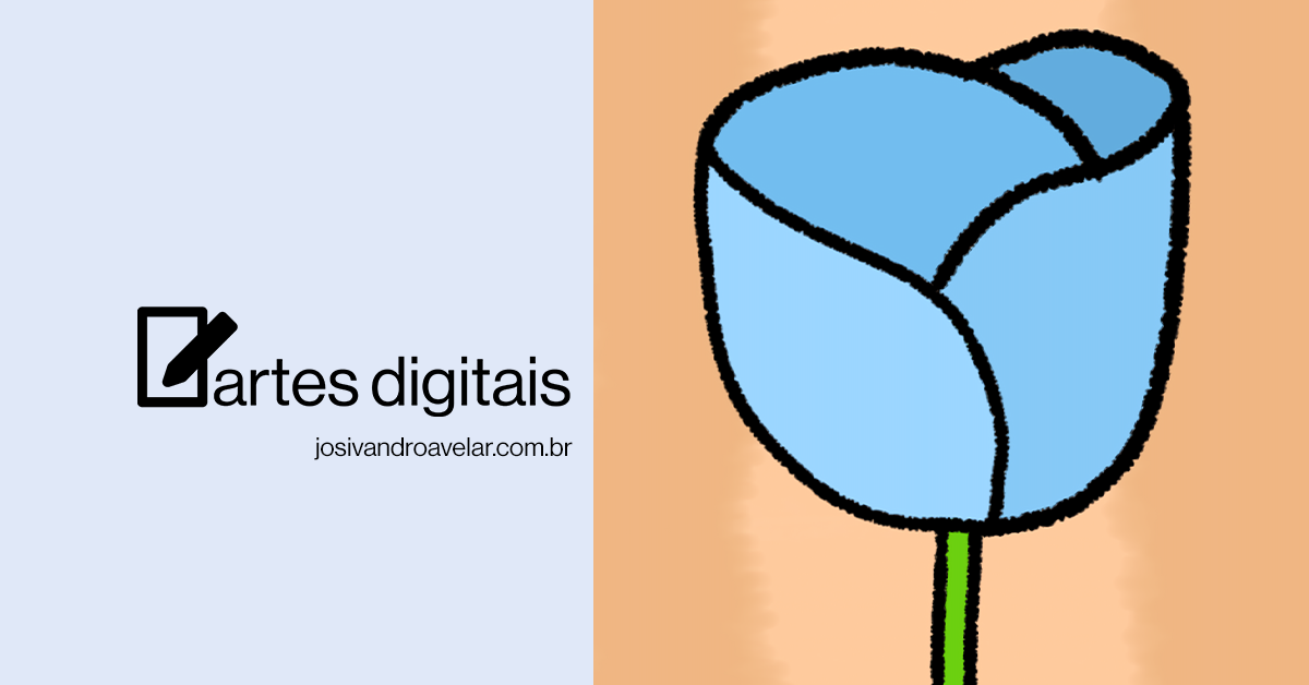 Artes digitais: delicadeza azul