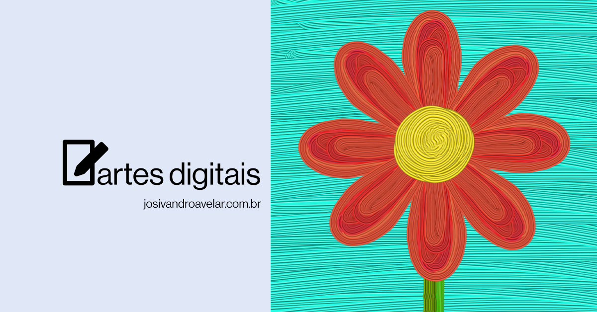 Artes digitais: flor artesanal