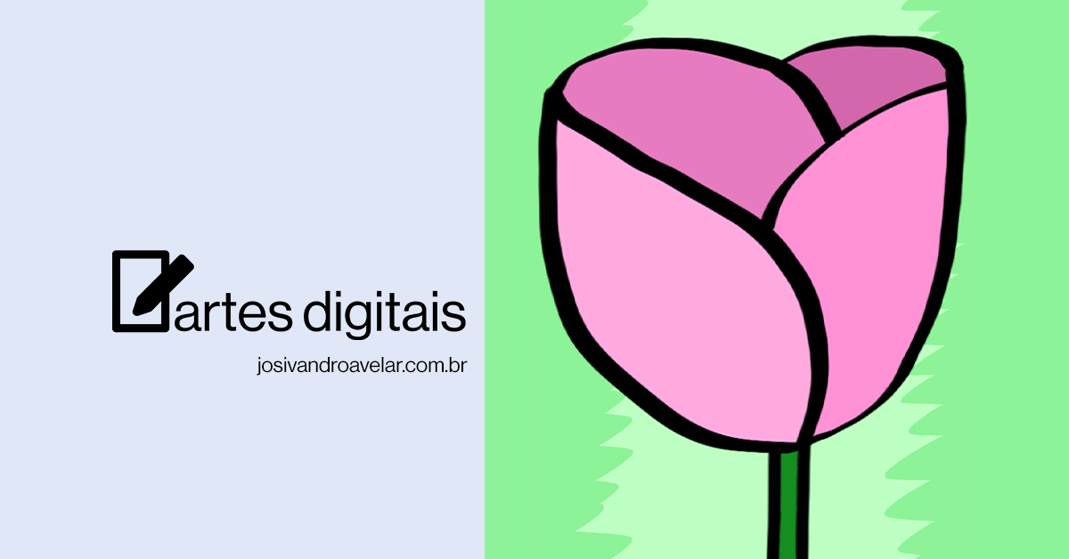 Artes digitais: rosa de rosa