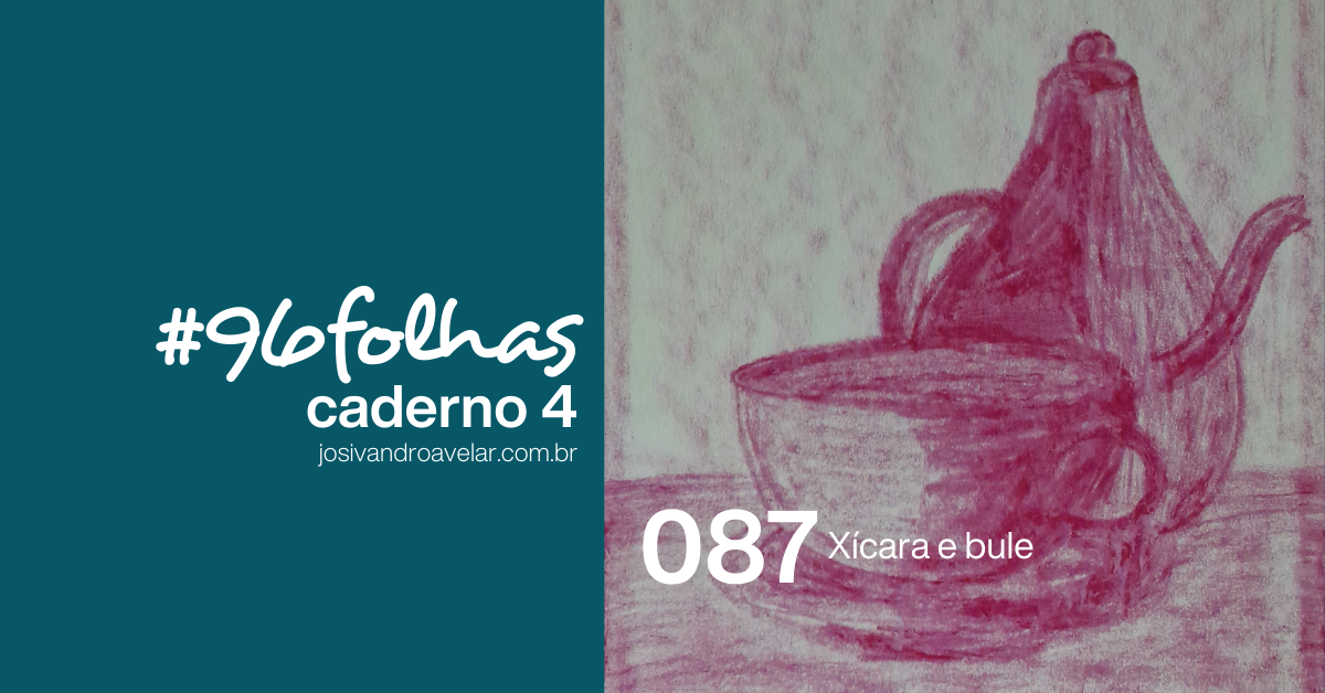 #96folhas caderno 4 – 087: Xícara e bule