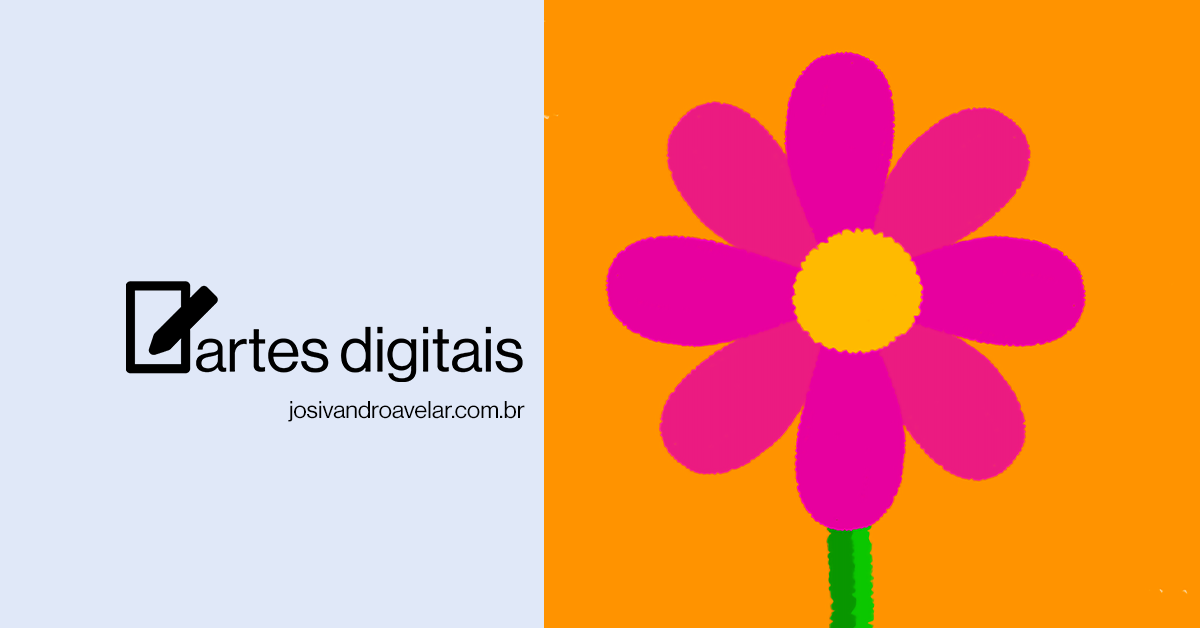 Artes digitais: flor em aquarela